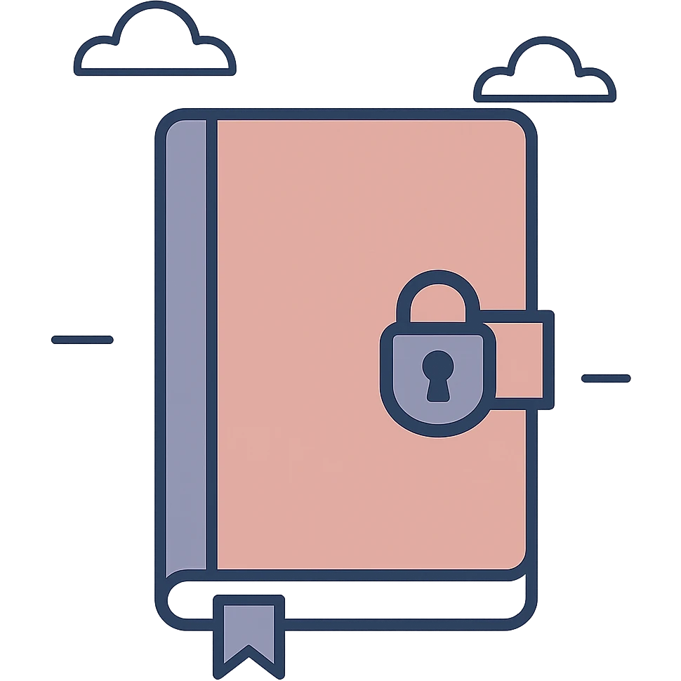 a pink diary emoji