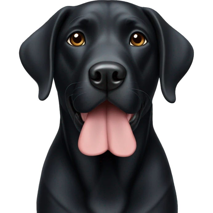 Dog black Labrador  emoji