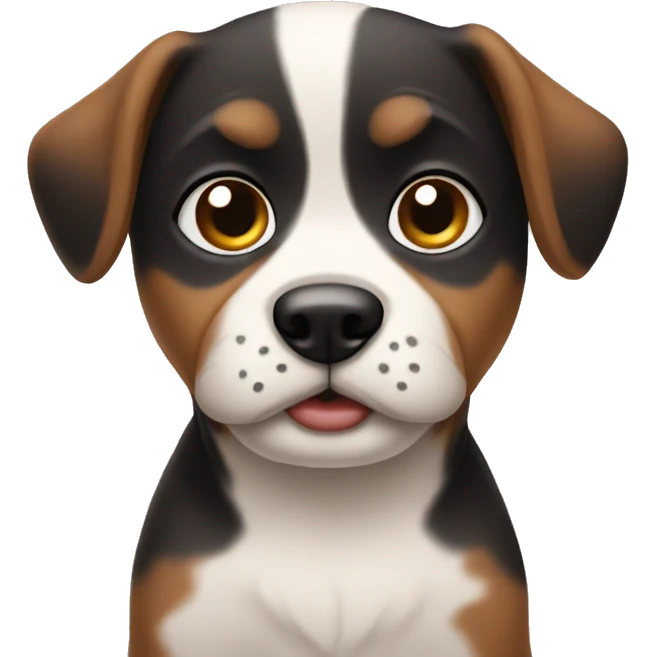 A confused puppy emoji