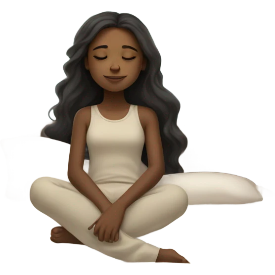 African-American girl sleeping sleeping emoji