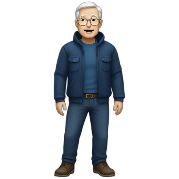 old white men dark blue outfit emoji