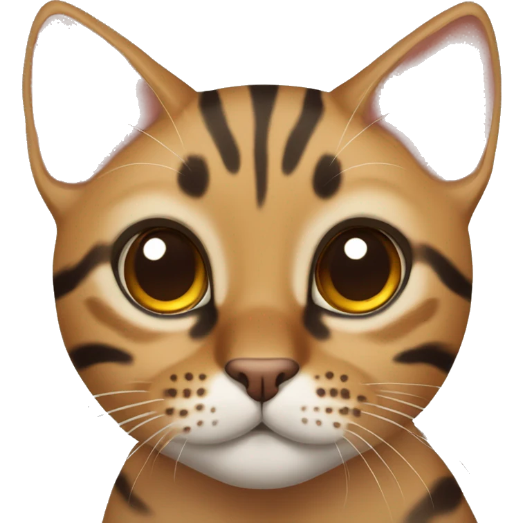 Bengal cat with brown eyes emoji