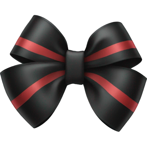 Black christmas bow emoji