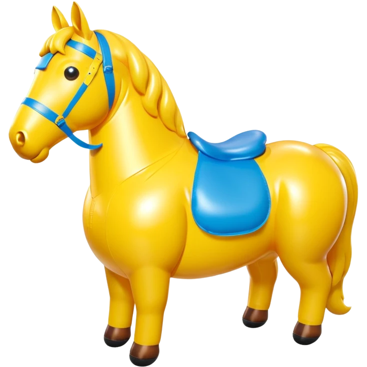   jeff koons style inflatable vinyl figure fat horse  emoji
