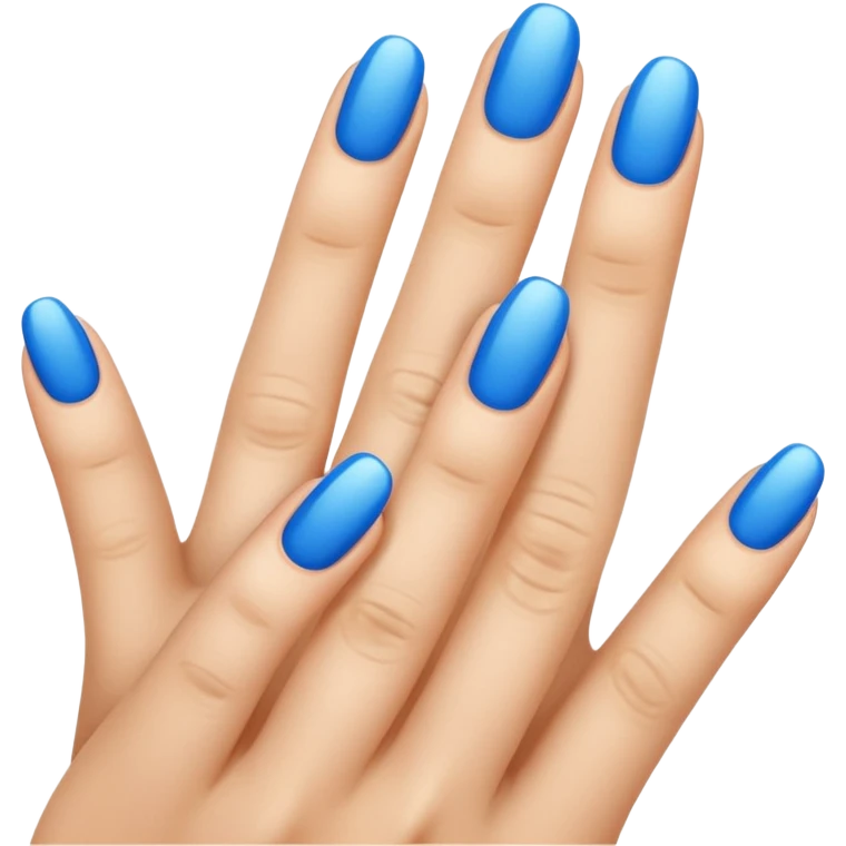 blue nails emoji