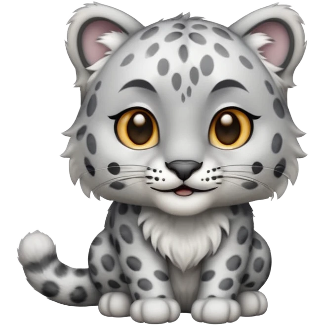 less realisticSnow leopard emoji emoji
