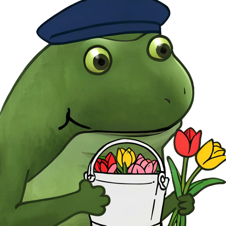 Bibble flower tulips bucket  emoji