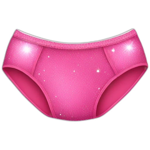Pink panty with sparkle hearts emoji
