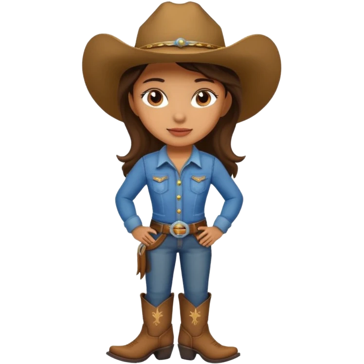 girl cowboy no hat emoji