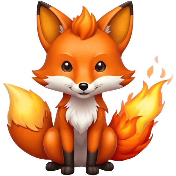 A fox on fire emoji
