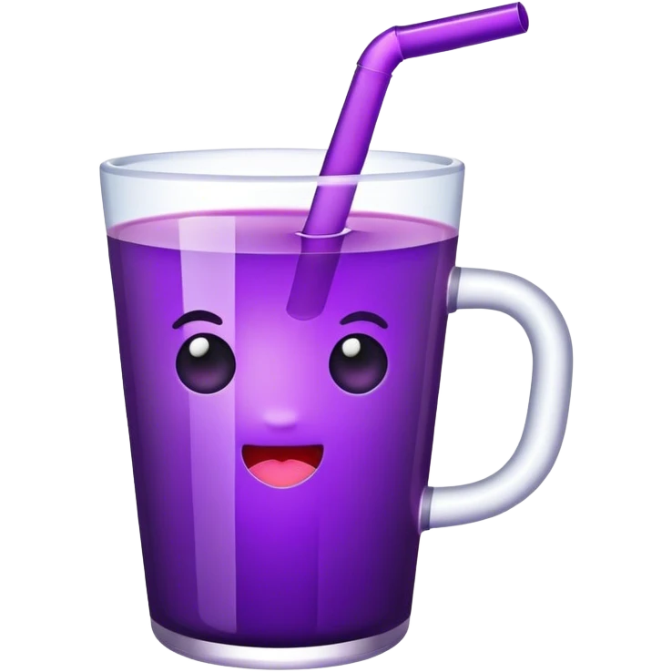 Cup with purple juice emoji