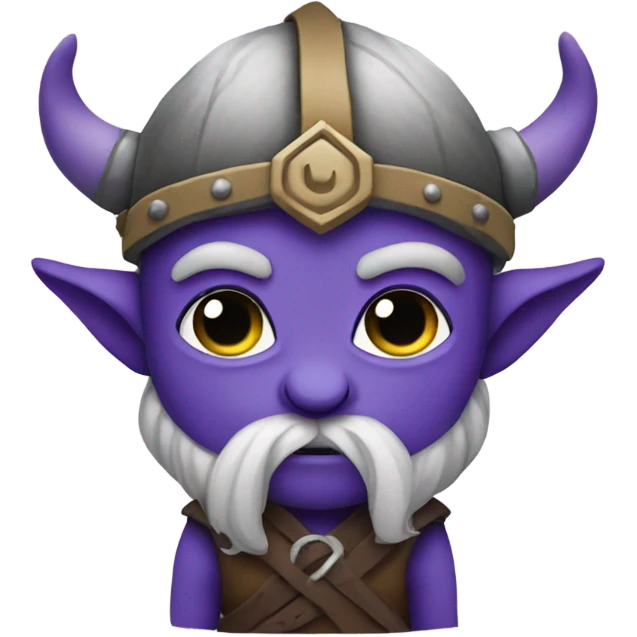 Imp Viking dressed in purple emoji