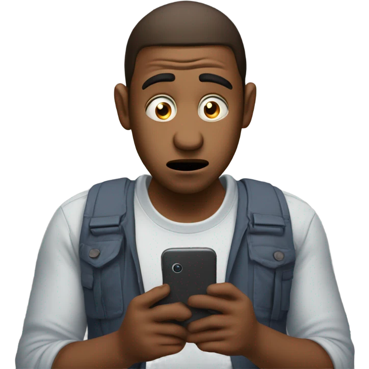 man is stressed because so many people unfollowed him on instagram emoji