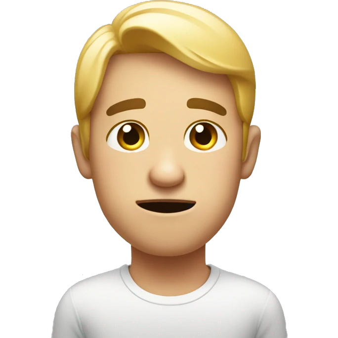 Shrugging shoulders but blushing emoji