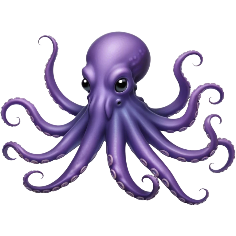 Cinematic Noble Octopus Portrait Emoji, Poised and enigmatic, with a fluid, amorphous body of iridescent, softly tinted skin and eight gracefully undulating arms adorned with delicate suckers, deep, observant eyes reflecting the mysteries of the deep, Simplified yet sharp and sophisticated features, highly detailed, glowing with a soft, oceanic luminescence, high shine, intelligent and mysterious, stylized with an air of deep-sea elegance, focused and fluid, soft glowing outline, capturing the essence of a watchful marine guardian that appears ready to drift out of the screen with effortless authority! emoji