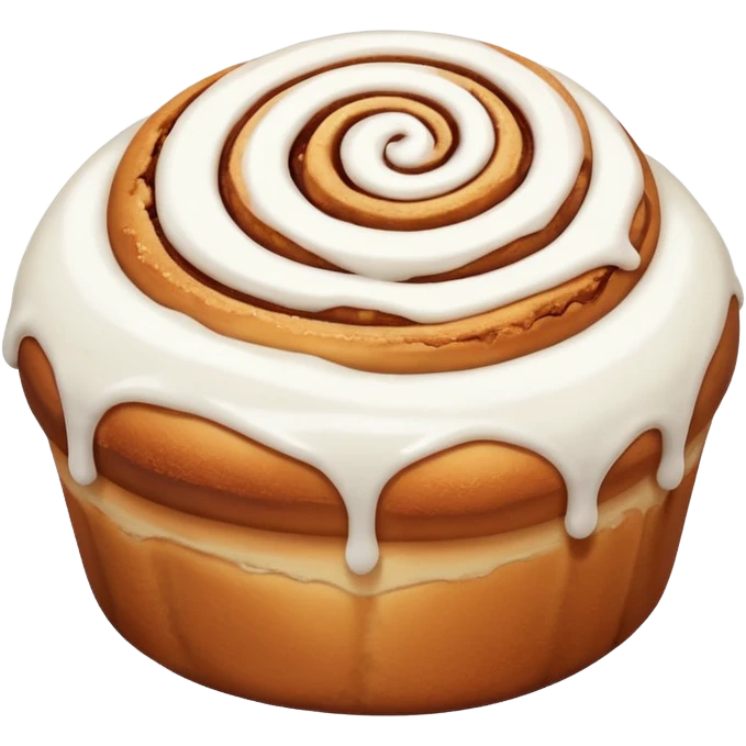 cinnamon roll with lots of icing emoji