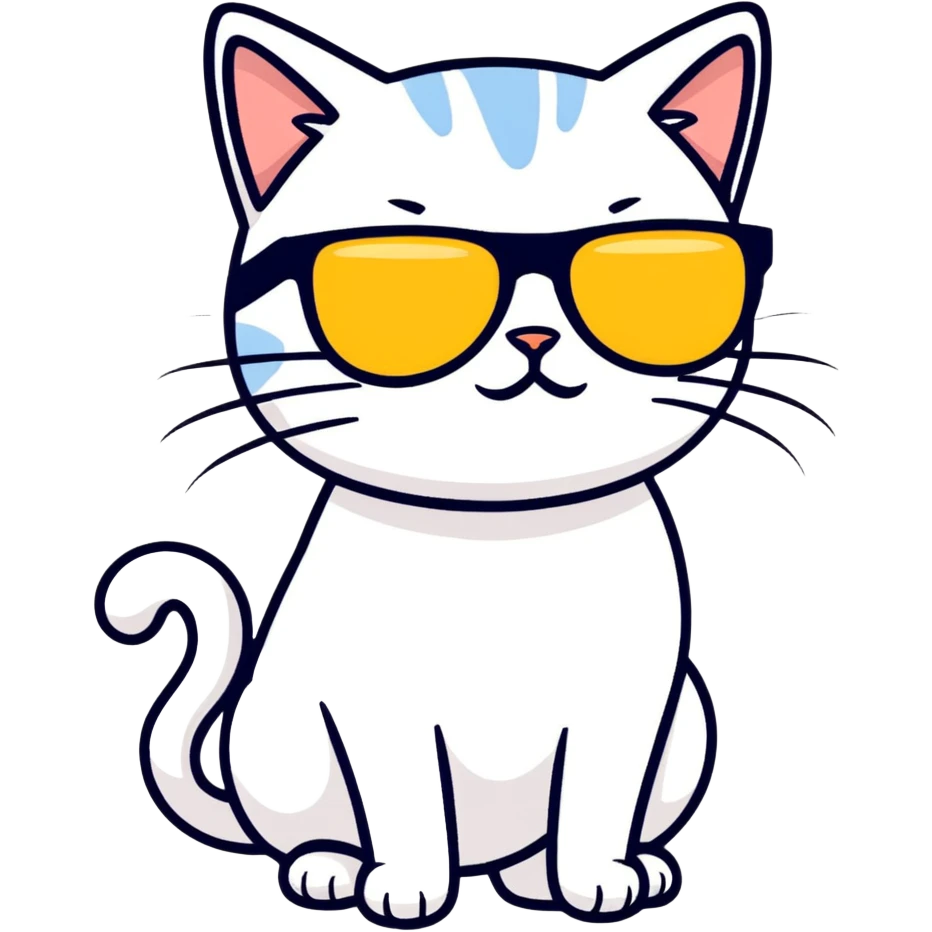 Cat with sunglasses emoji