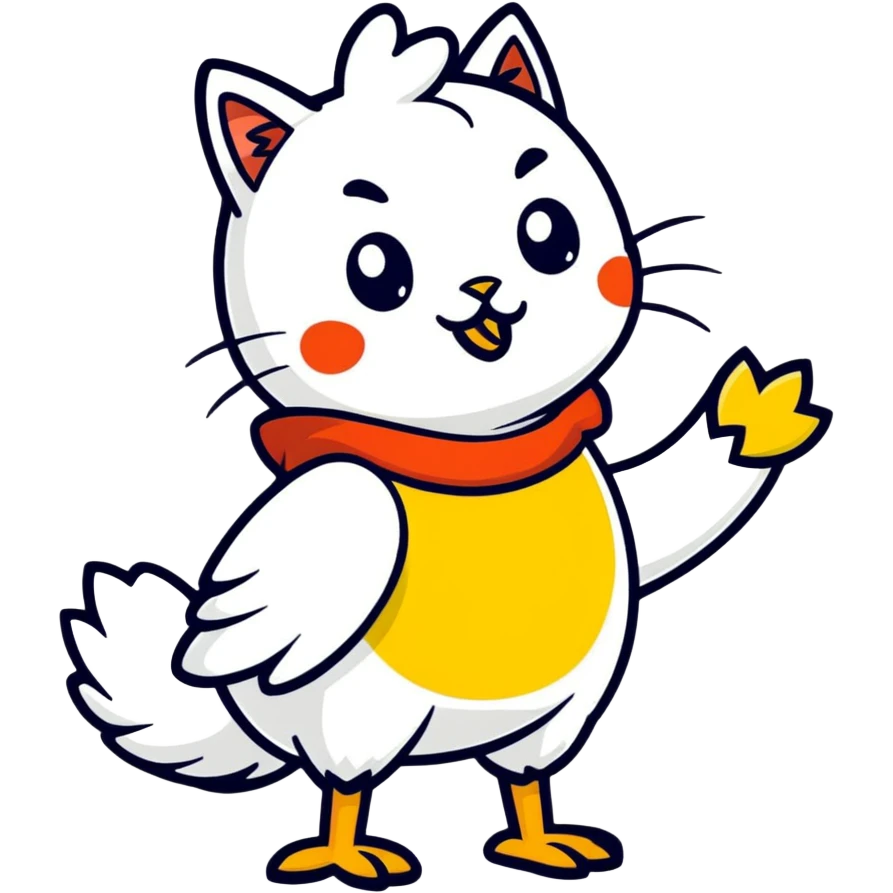 Cat chicken emoji