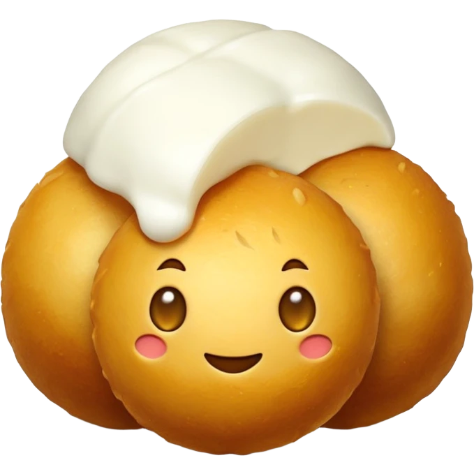 Mozzarella cheese balls emoji