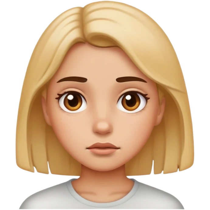 girl looking musty emoji