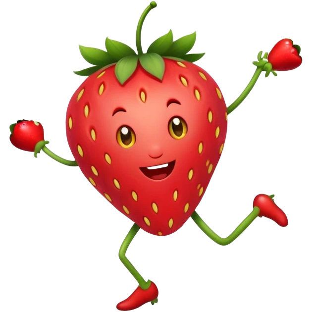 strawberry break dancing  emoji