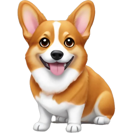 Corgi with pumpkin spice emoji