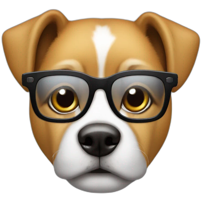 hund mit brille emoji