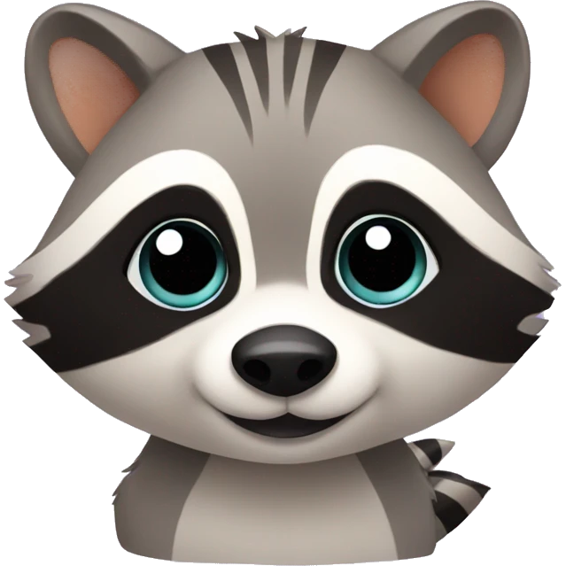 Cute raccoon pet emoji