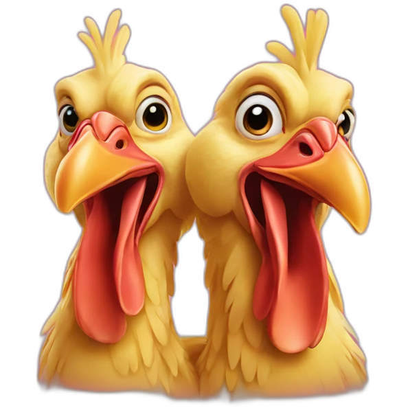 two headed chicken emoji