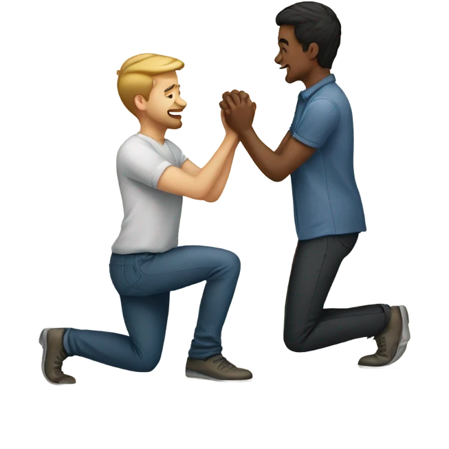 Man proposing on one knee emoji