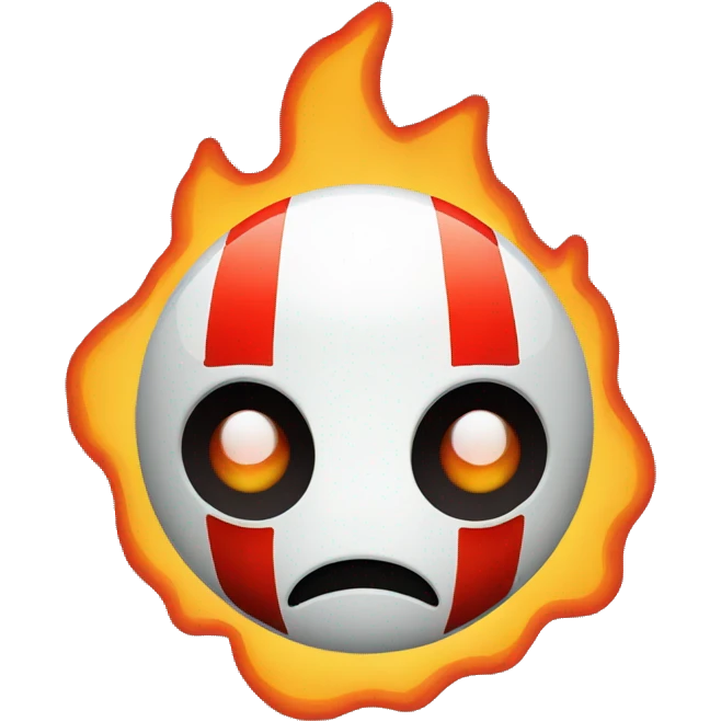 I want the Reddit logo (circle red logo with the robot face) on flames emoji