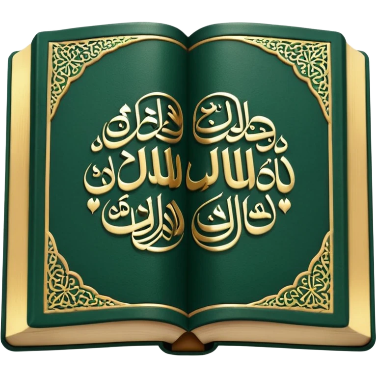 Quran closed book and Quran written in it emoji