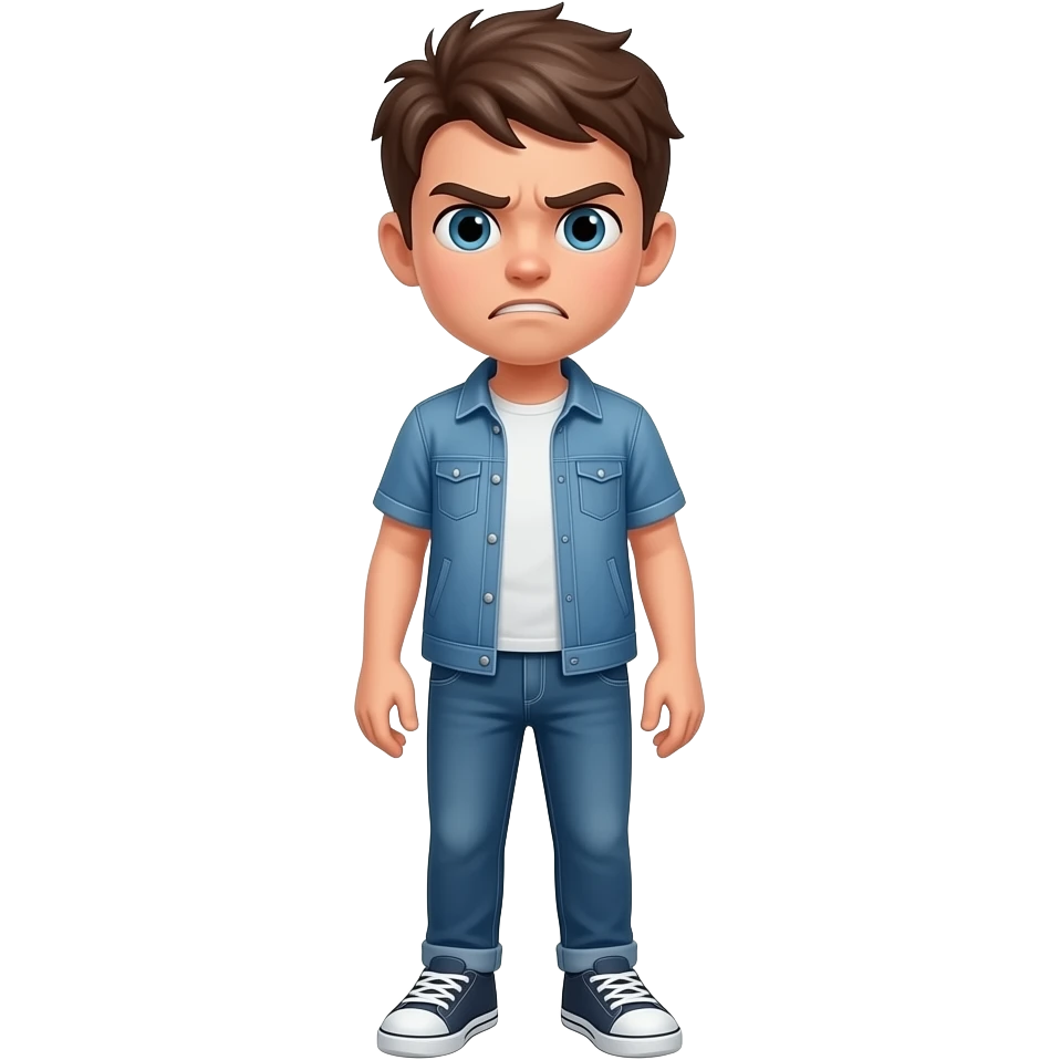 annyoyed young person, hole body emoji