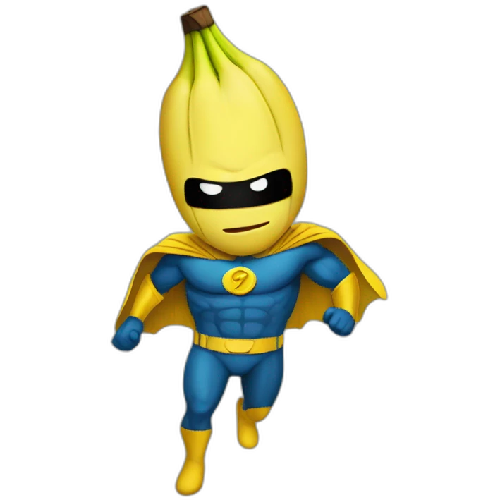 Banane superhero emoji