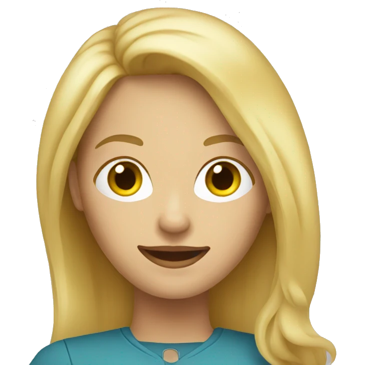Blond woman getting photographed emoji
