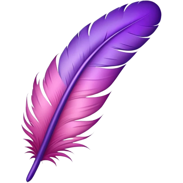 ultra realistic pink and purple feather emoji