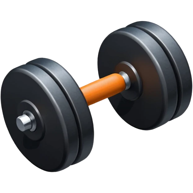 black dumbbell isometric emoji