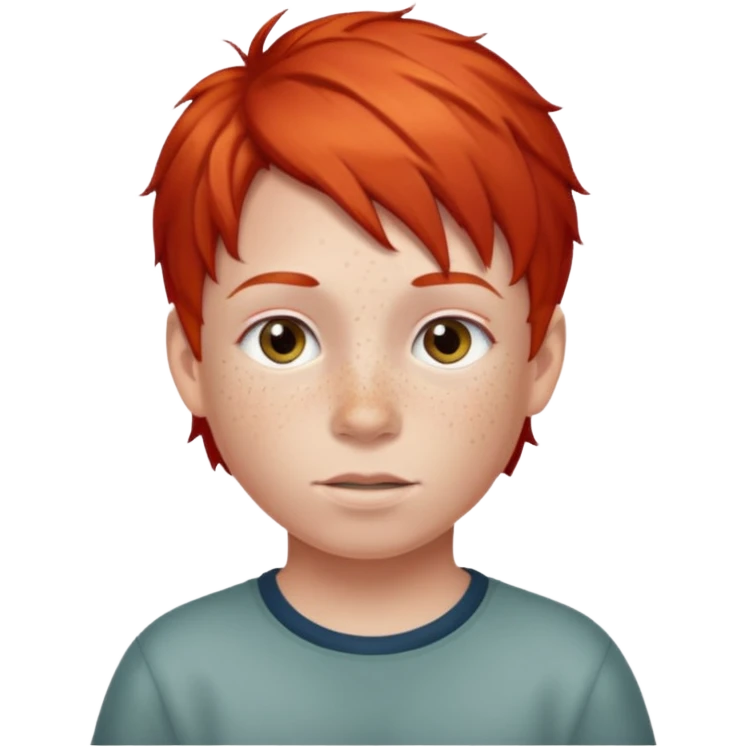 red hair kid emoji