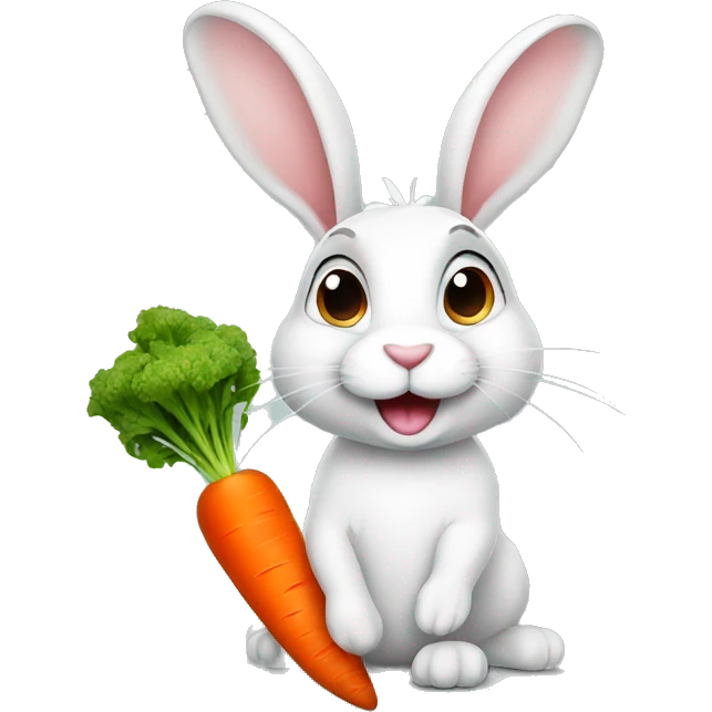 Rabbit with carrot emoji