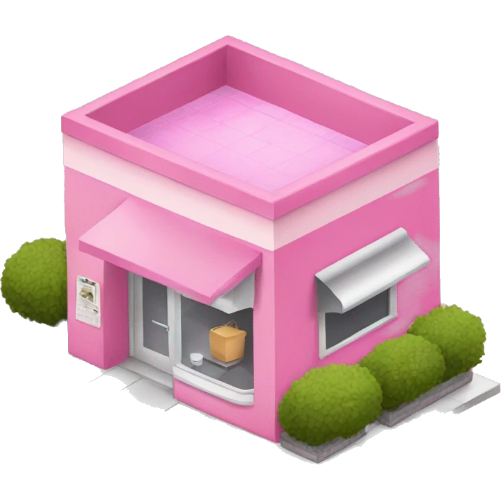 pink location with beauty salon in the middle emoji
