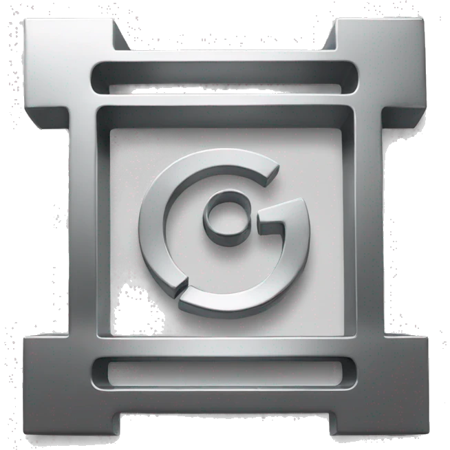 Full chrome instagram 3d logo emoji