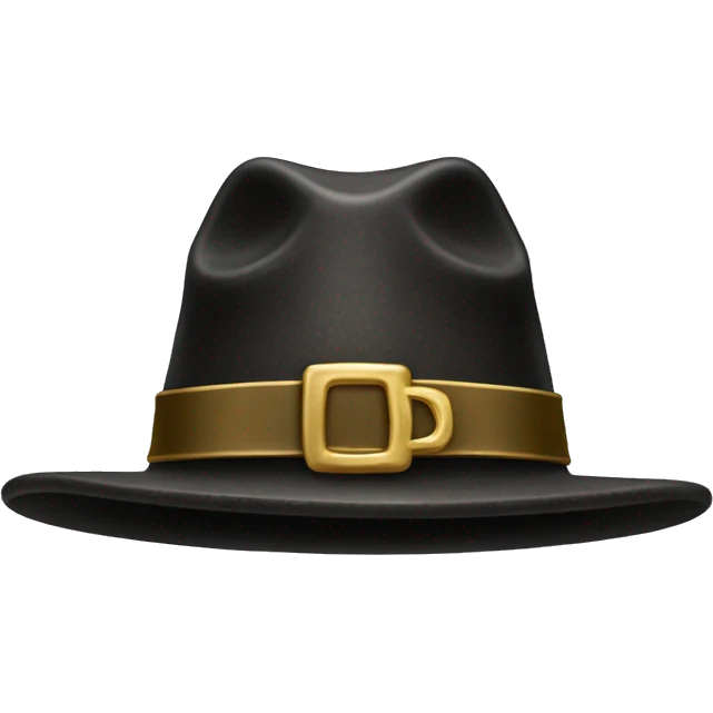 pilgrim hat with gold buckle  emoji