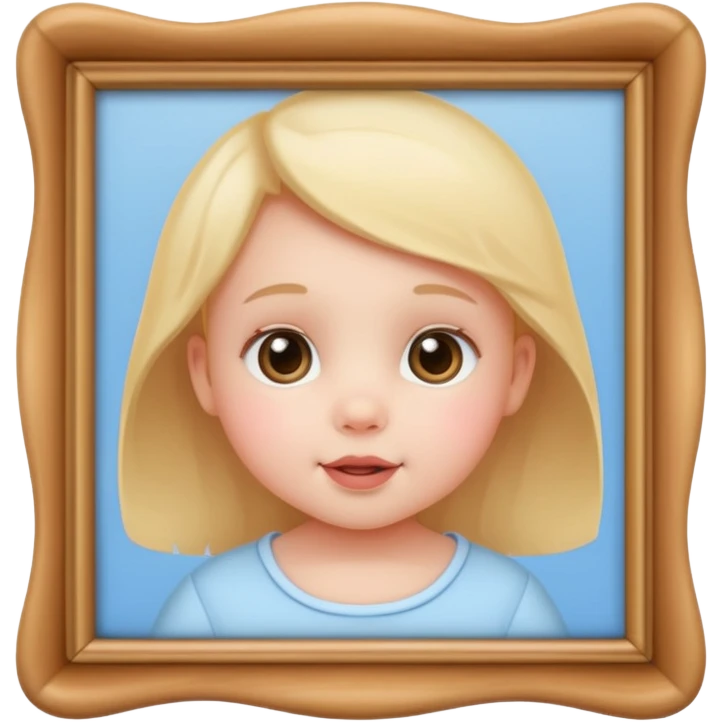 baby face inside a photo frame emoji