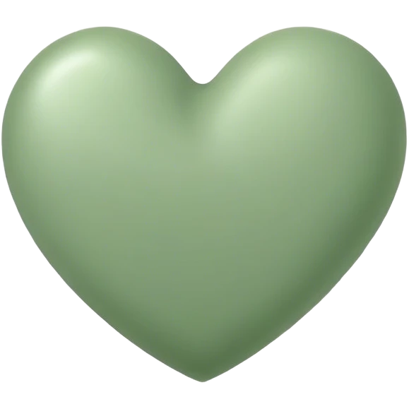 Sage Green heart emoji emoji