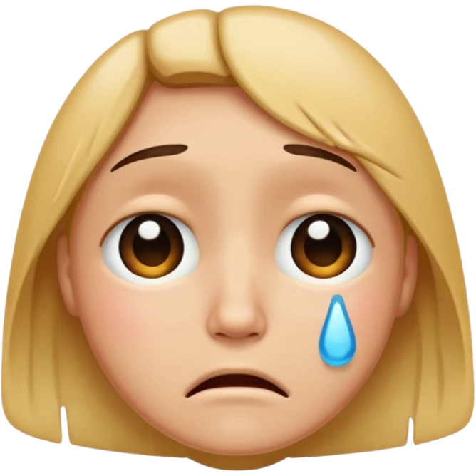 crying face emoji, expressive and clear emoji
