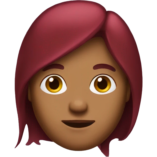 Long Burgundy hair  emoji