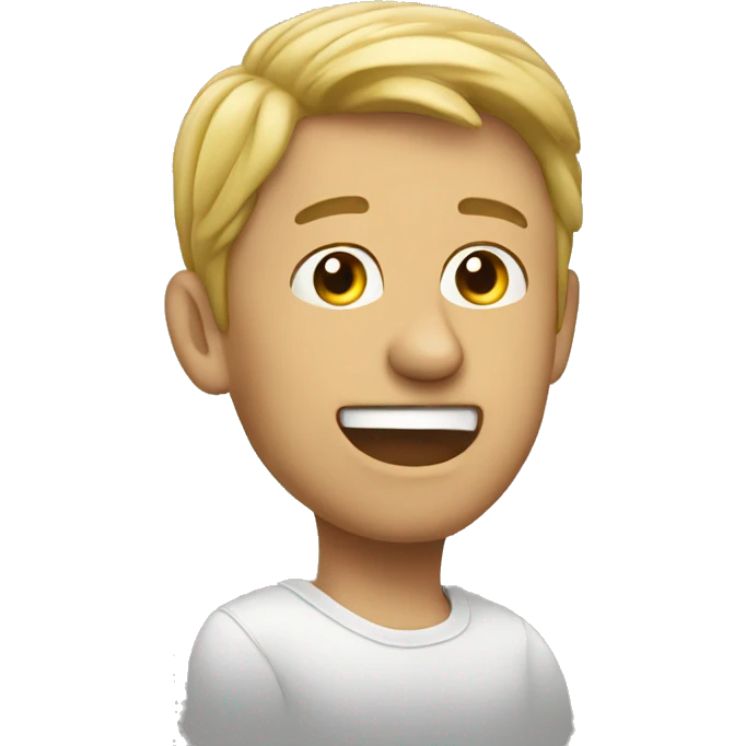 man pointing at his ear emoji