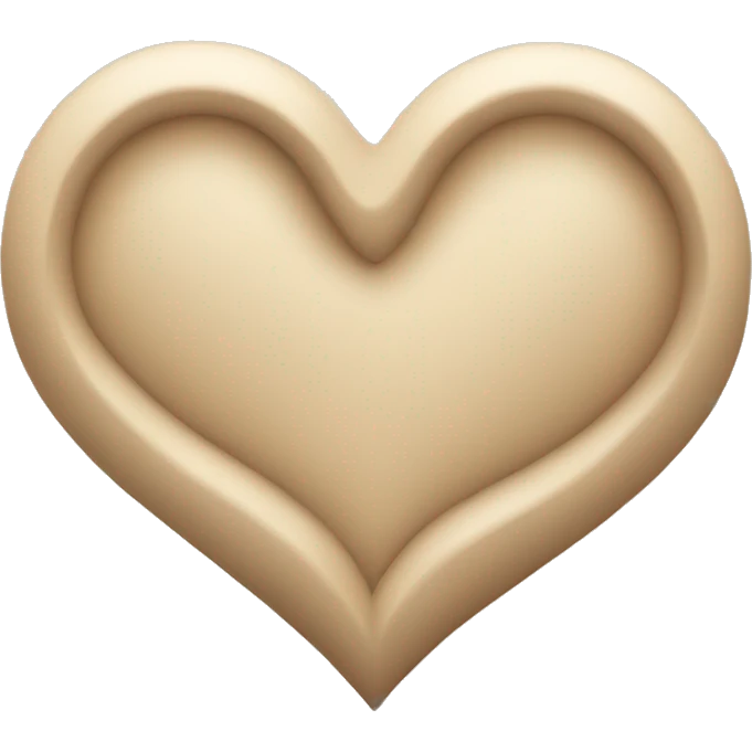 Beige heart  emoji