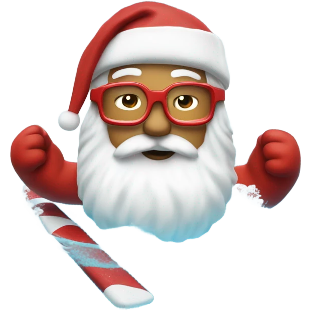 Santa swimming emoji