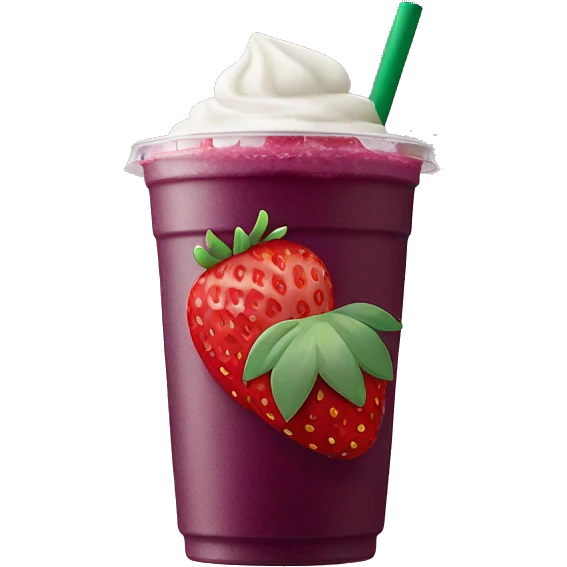 Strawberry açaí refresher from Starbucks with no strawberries  emoji